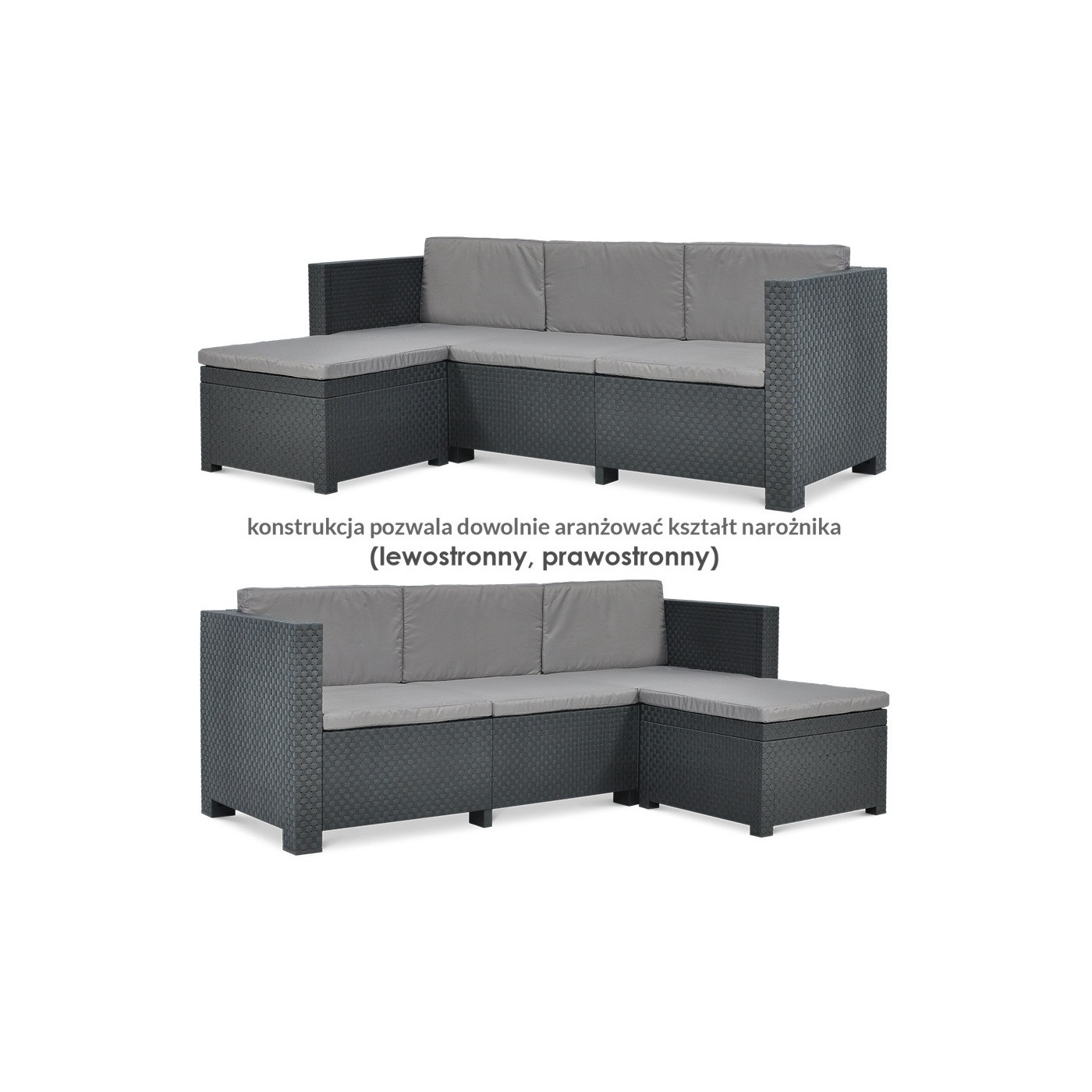 MANHATTAN CORNER SOFA GRAPHITE