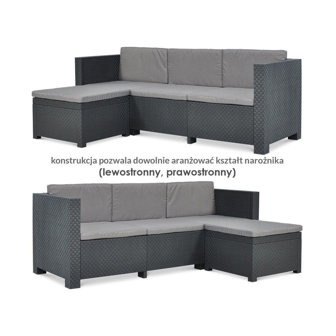 MANHATTAN CORNER SOFA GRAPHITE
