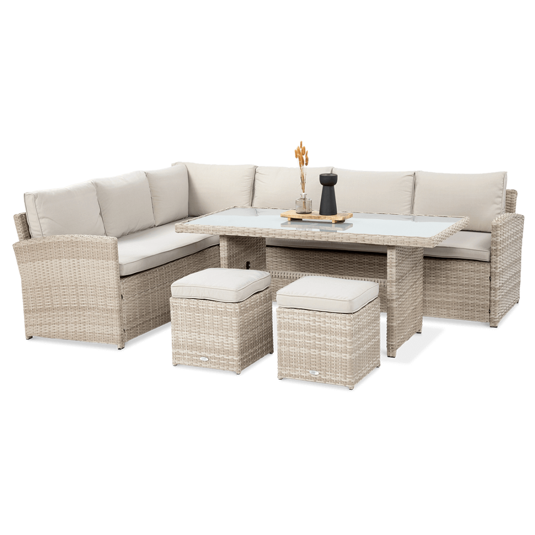 Zestaw mebli Salo z technorattanu do ogrodu lub na taras