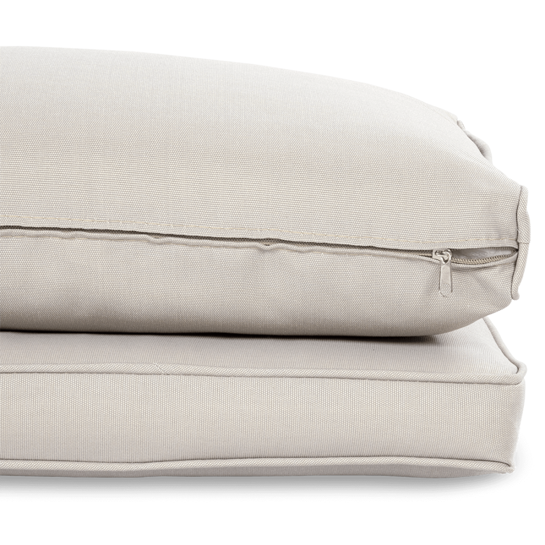 Widok na detal - materiał poduszek z kompletu mebli Salo Beige