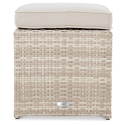 Beżowa pufa z zestawu Salo Beige z poduszką