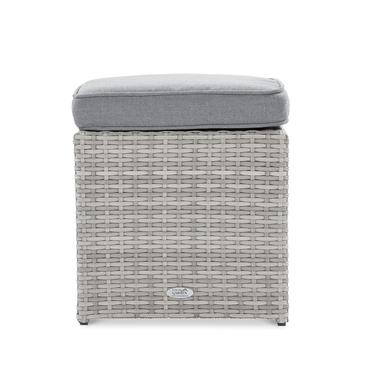 Szara pufa z zestawu Salo Stone Grey z poduszką