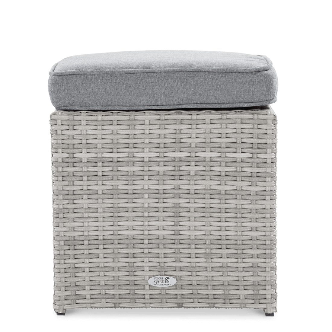 Szara pufa z zestawu Salo Stone Grey z poduszką