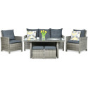 Zestaw mebli ogrodowych Ibiza Grey z technorattanu