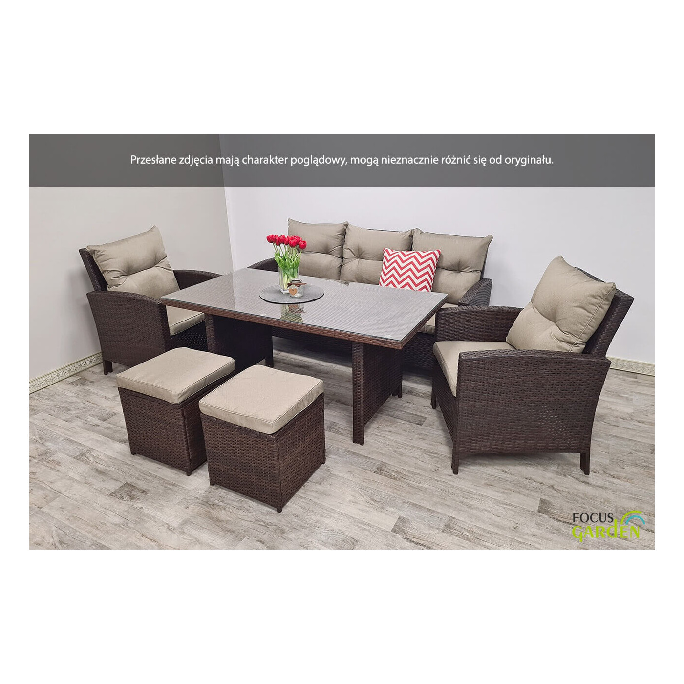 Zestaw mebli ogrodowych Ibiza Grey z technorattanu