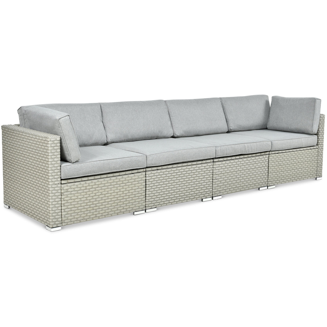 Naroznik modulowy z technorattanu Porto Grey