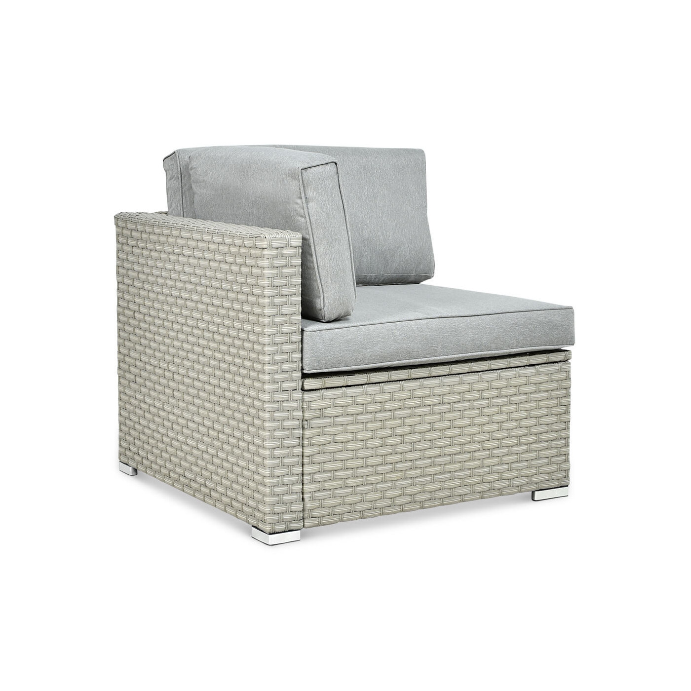 Naroznik modulowy z technorattanu Porto Grey