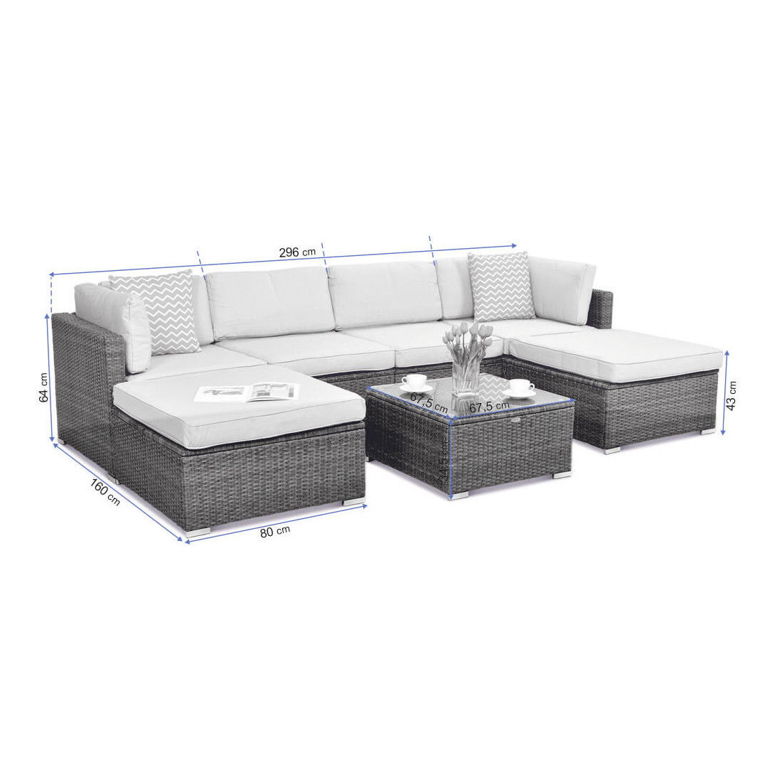 PORTO CORNER SOFA GREY
