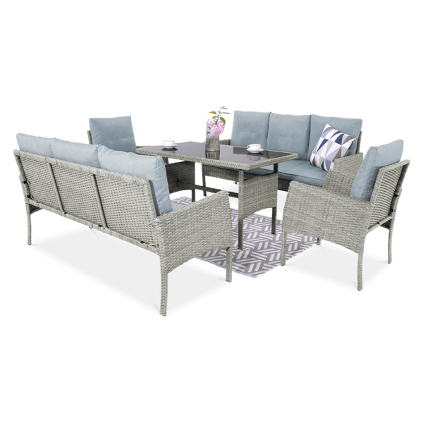 Zestaw ogrodowy technorattan CORTINA FAMILY Dolphin Grey