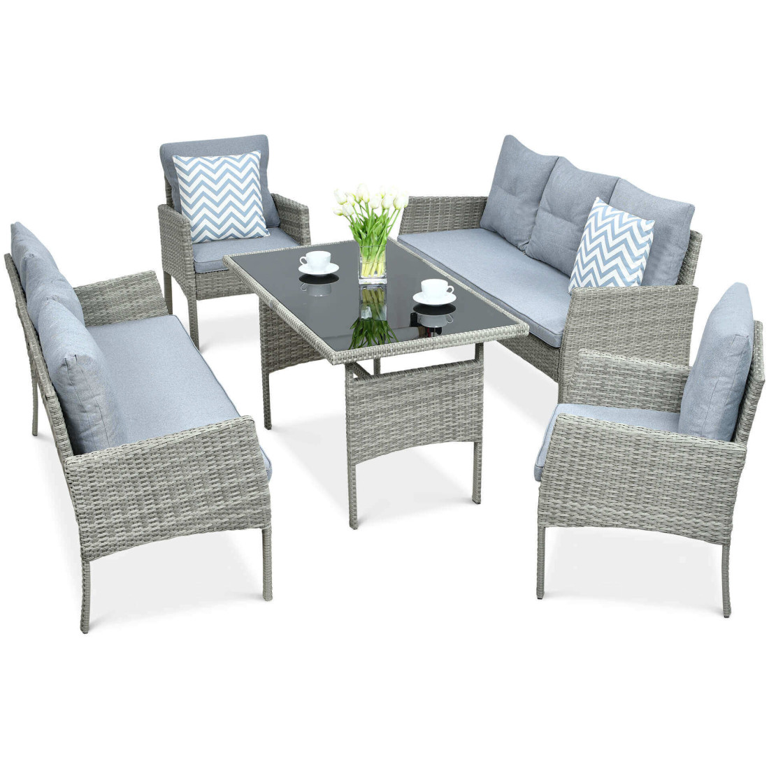 Technorattanowe meble CORTINA FAMILY Dolphin Grey