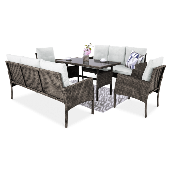 Komplet z technorattanu CORTINA FAMILY Brown