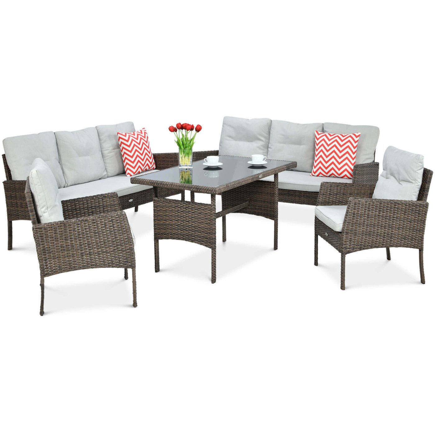 Technorattanowe meble CORTINA FAMILY Brown