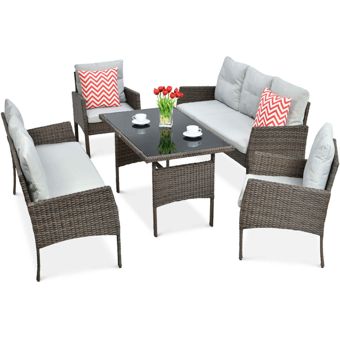 Zestaw wypoczynkowy dla ośmiu osób