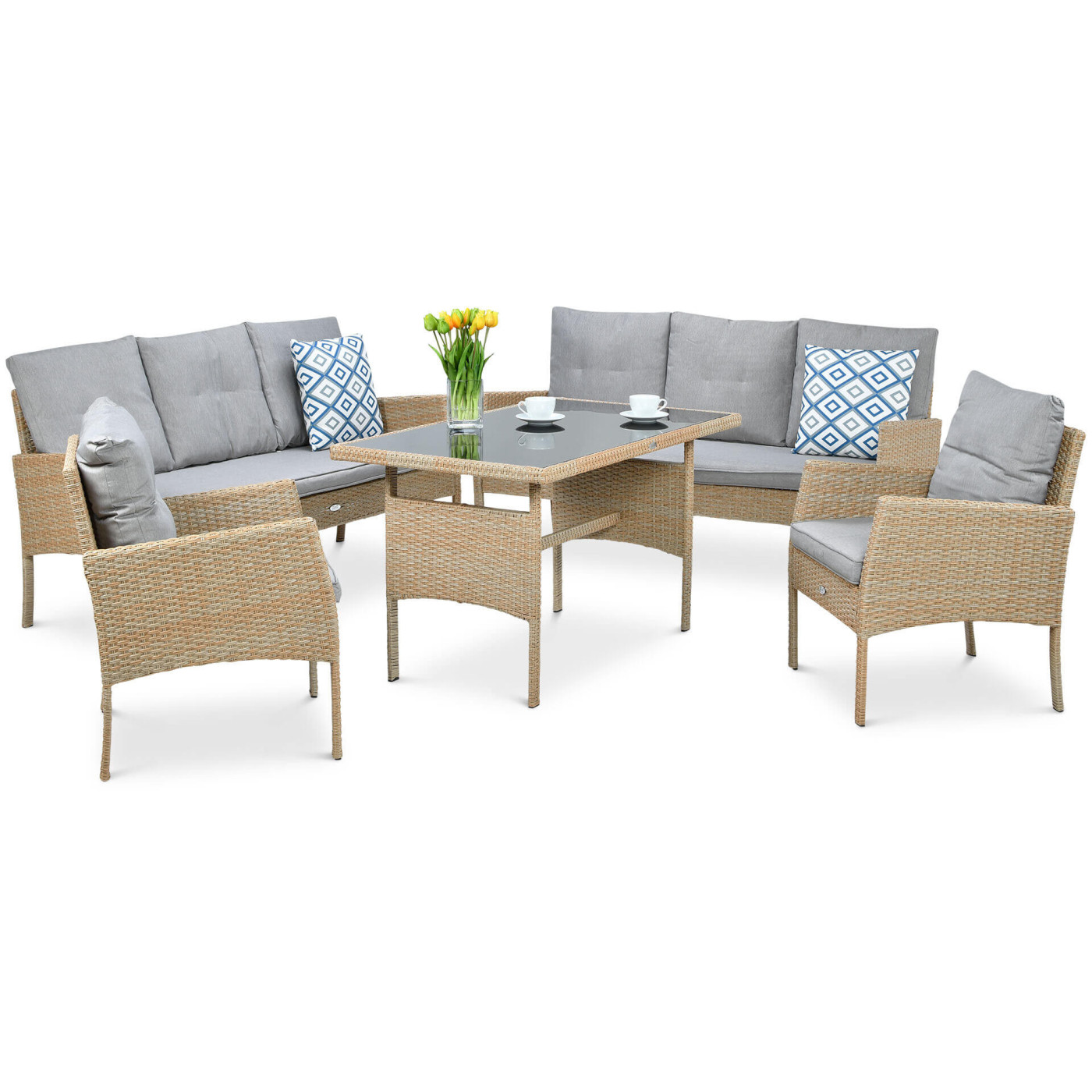 Technorattanowe meble CORTINA FAMILY Beige