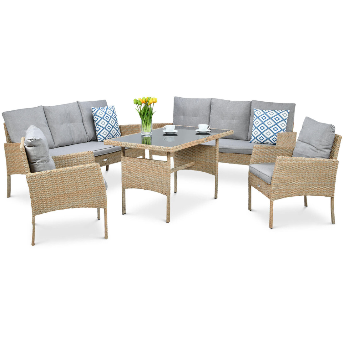 Technorattanowe meble CORTINA FAMILY Beige