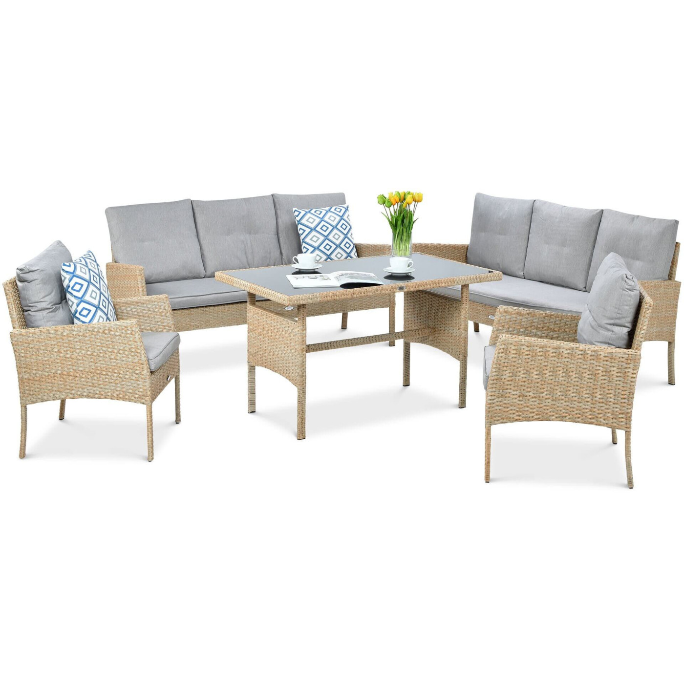 Zestaw wypoczynkowy dla ośmiu osób