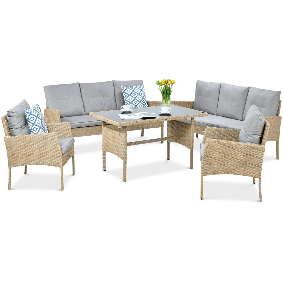 Zestaw wypoczynkowy dla ośmiu osób