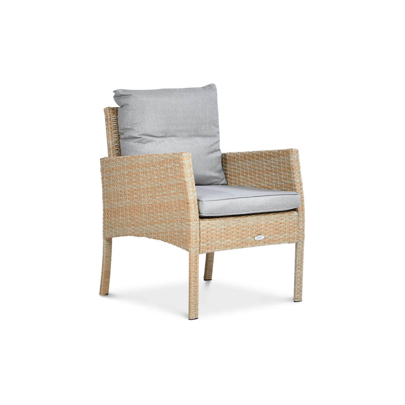 Beżowy fotel Cortina Family z poduszkami