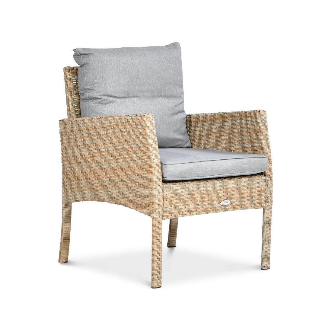 Beżowy fotel Cortina Family z poduszkami