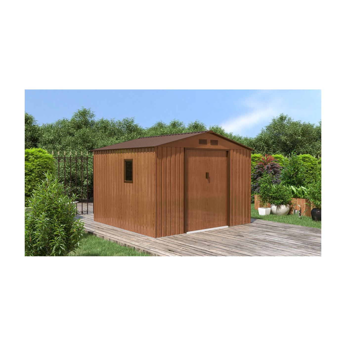 Aranżacja w ogrodzie domku na narzędzia HUDSON 277x255cm