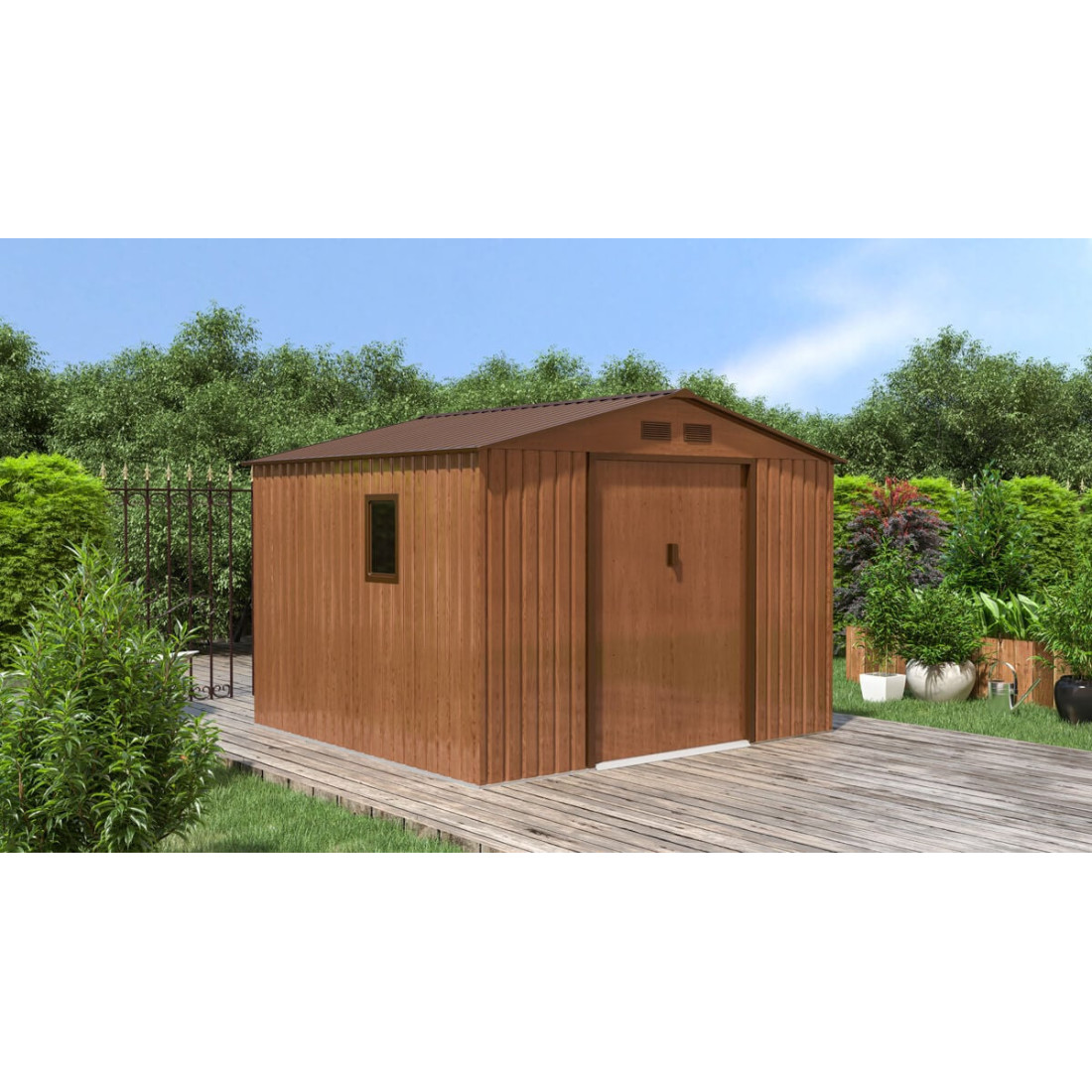 Aranżacja w ogrodzie domku na narzędzia HUDSON 277x255cm