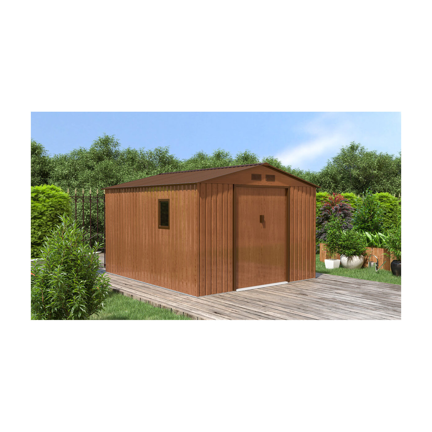 Aranżacja w ogrodzie domku narzędziowego HUDSON 277x319cm 