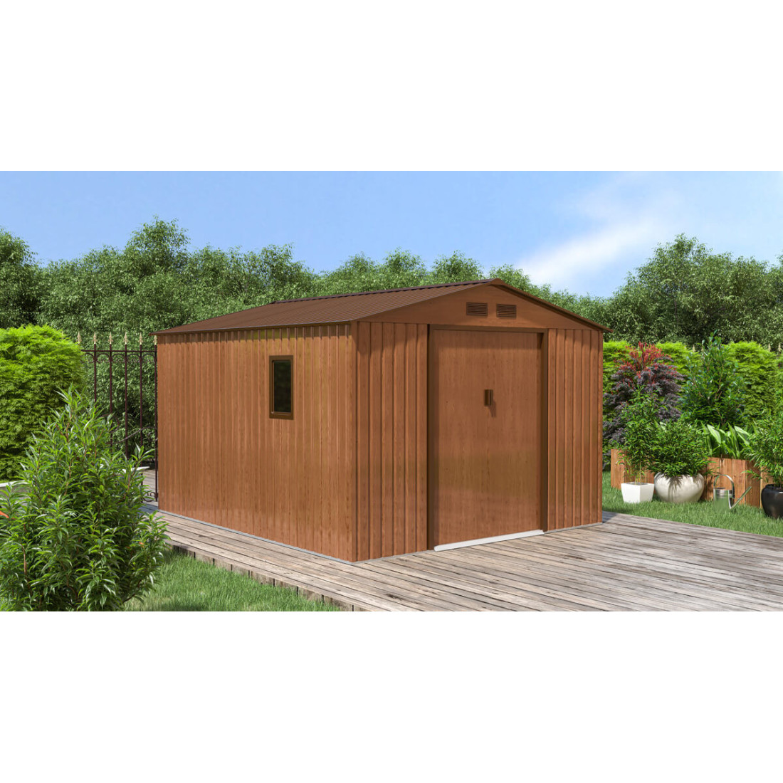 Aranżacja w ogrodzie domku narzędziowego HUDSON 277x319cm 