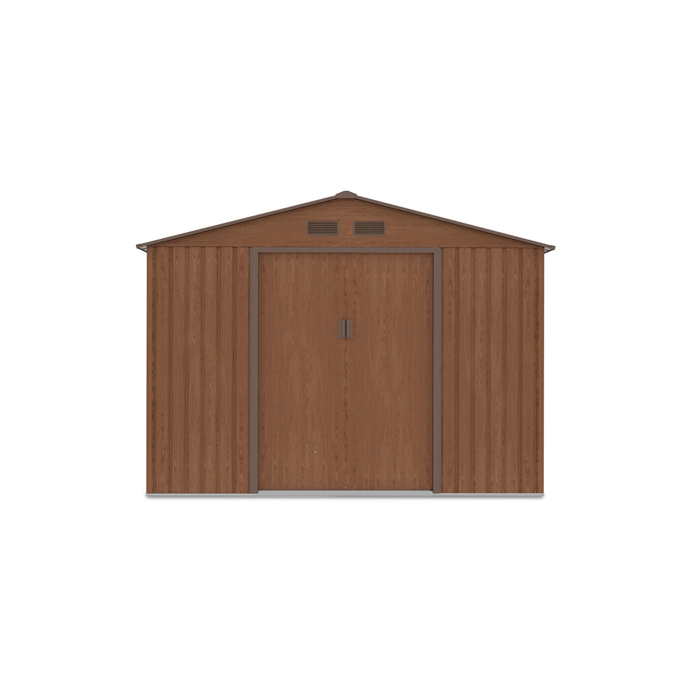 Widok na przód domku narzędziowego HUDSON 277x319cm Walnut