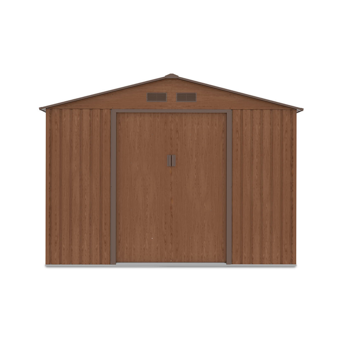 Widok na przód domku narzędziowego HUDSON 277x319cm Walnut