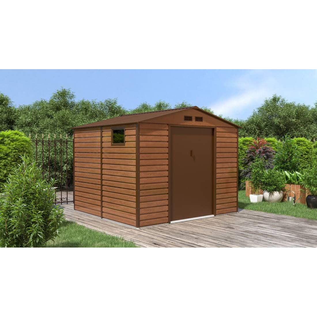 MONTREAL 9x8 DOMEK METALOWY WALNUT