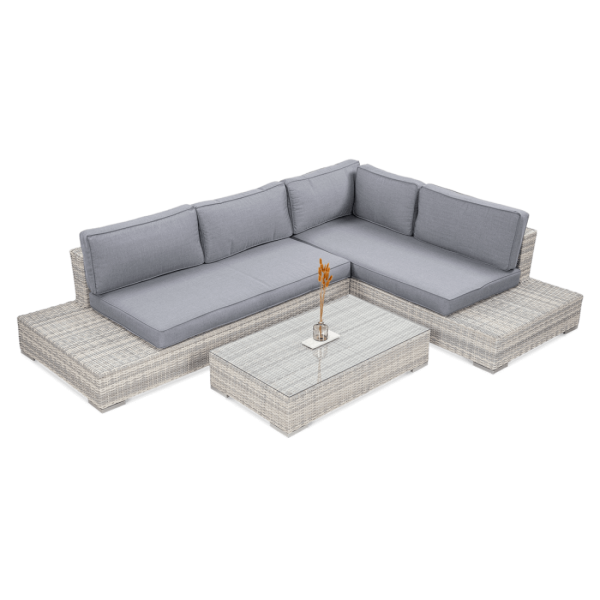 Narożnik technorattan VERONA White Grey