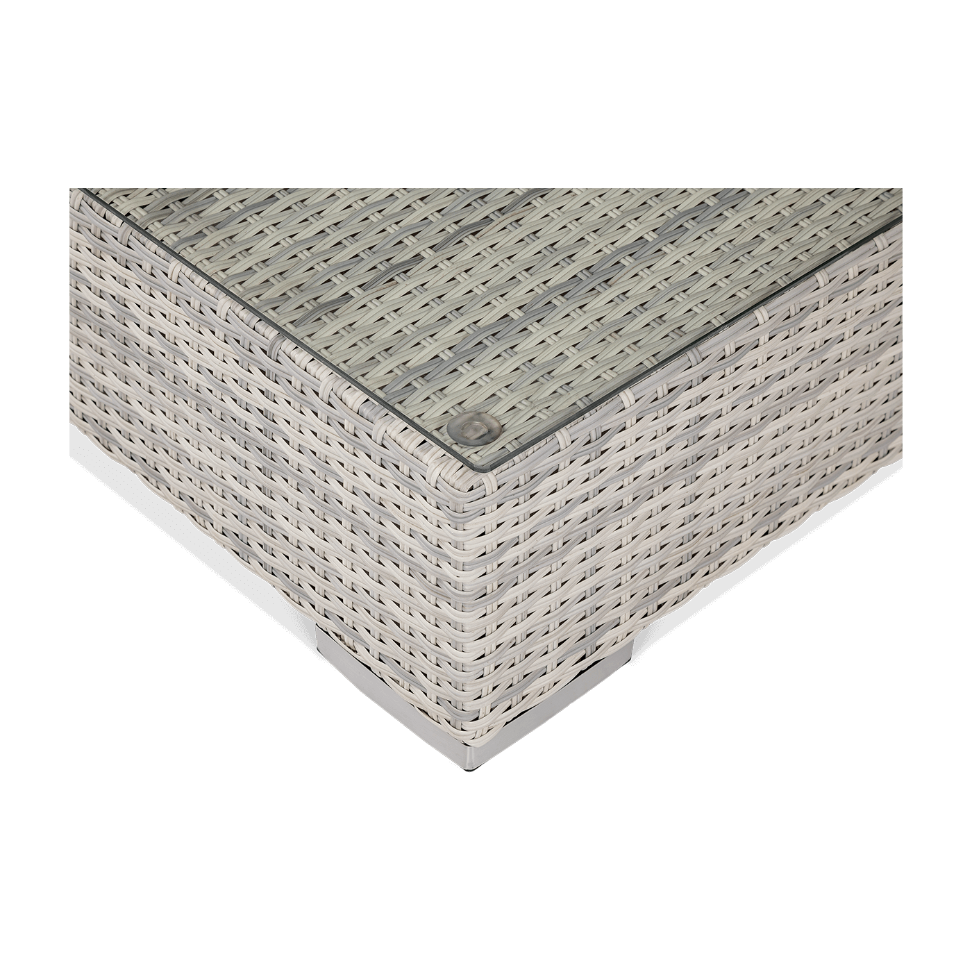 Widok z góry na blat wykonany ze szkła hartowanego