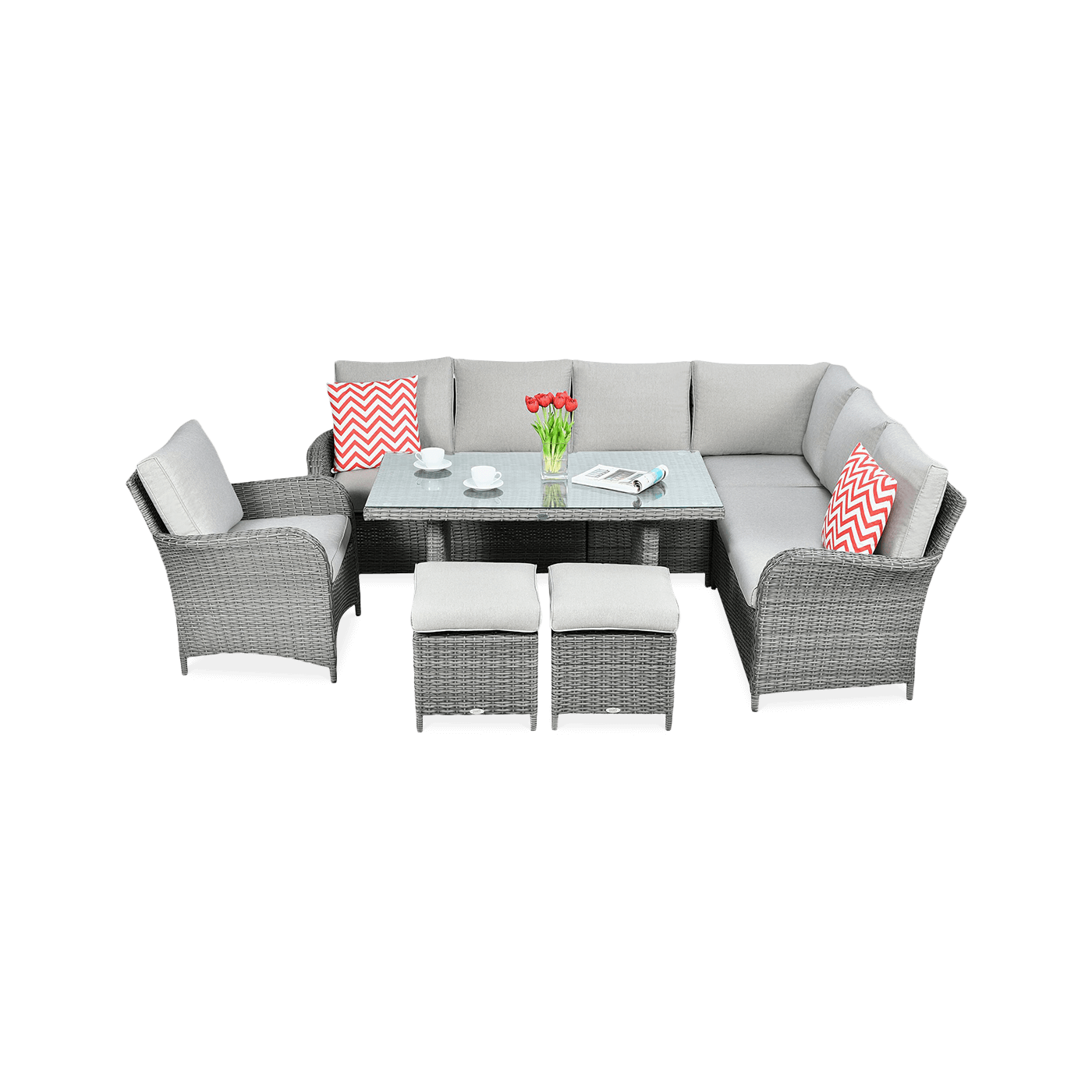 Narożnik technorattan Ventura Grand Dark Grey