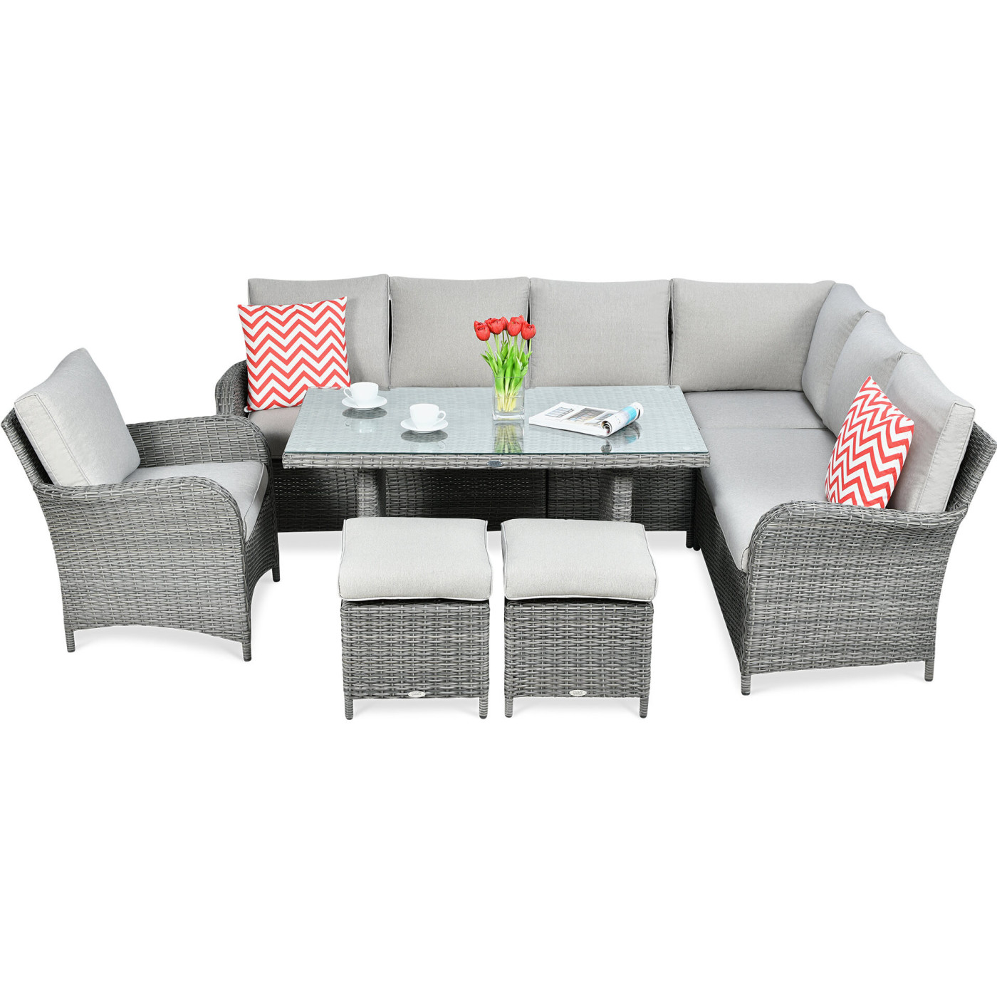 Narożnik technorattan Ventura Grand Dark Grey