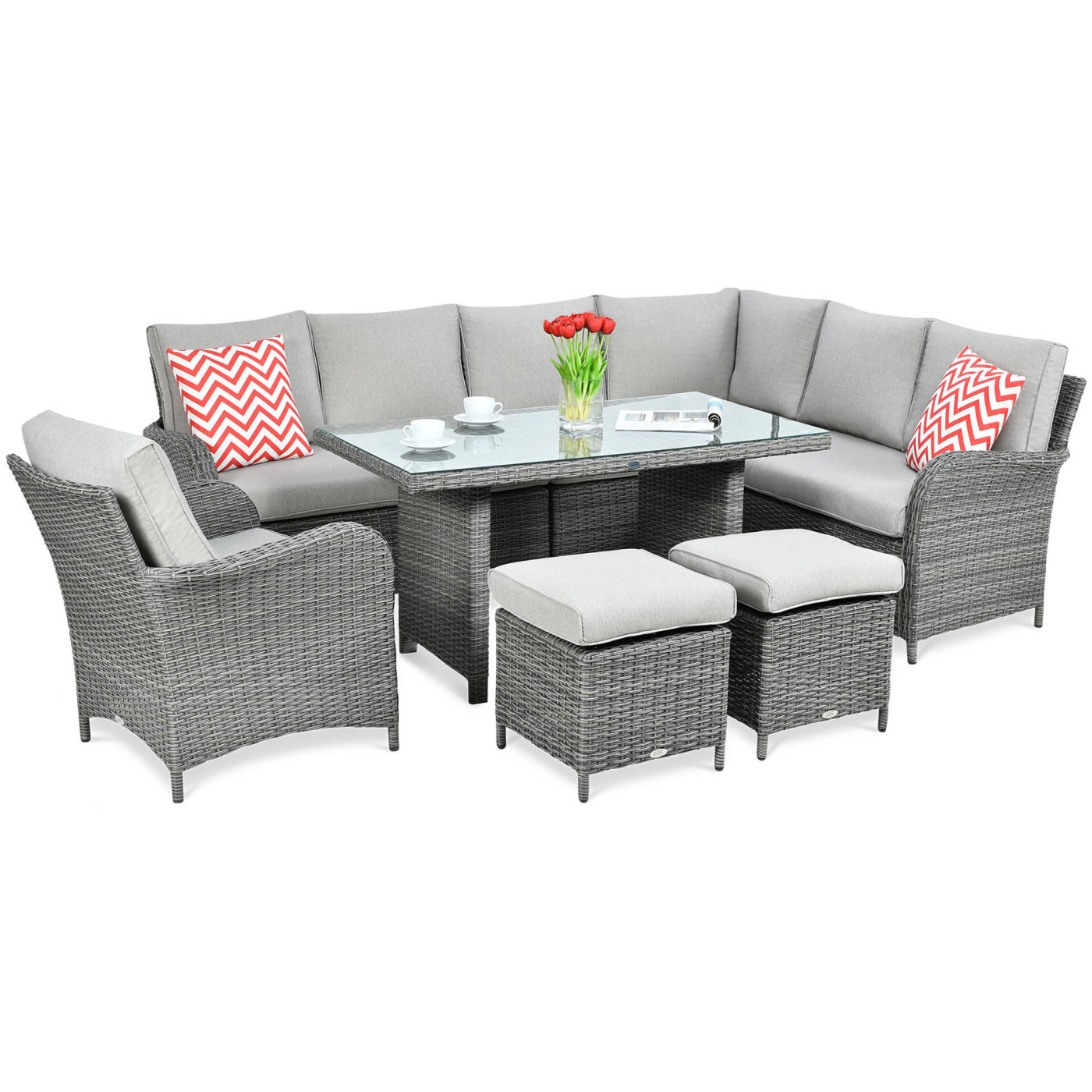 Narożnik technorattan Ventura Grand Dark Grey