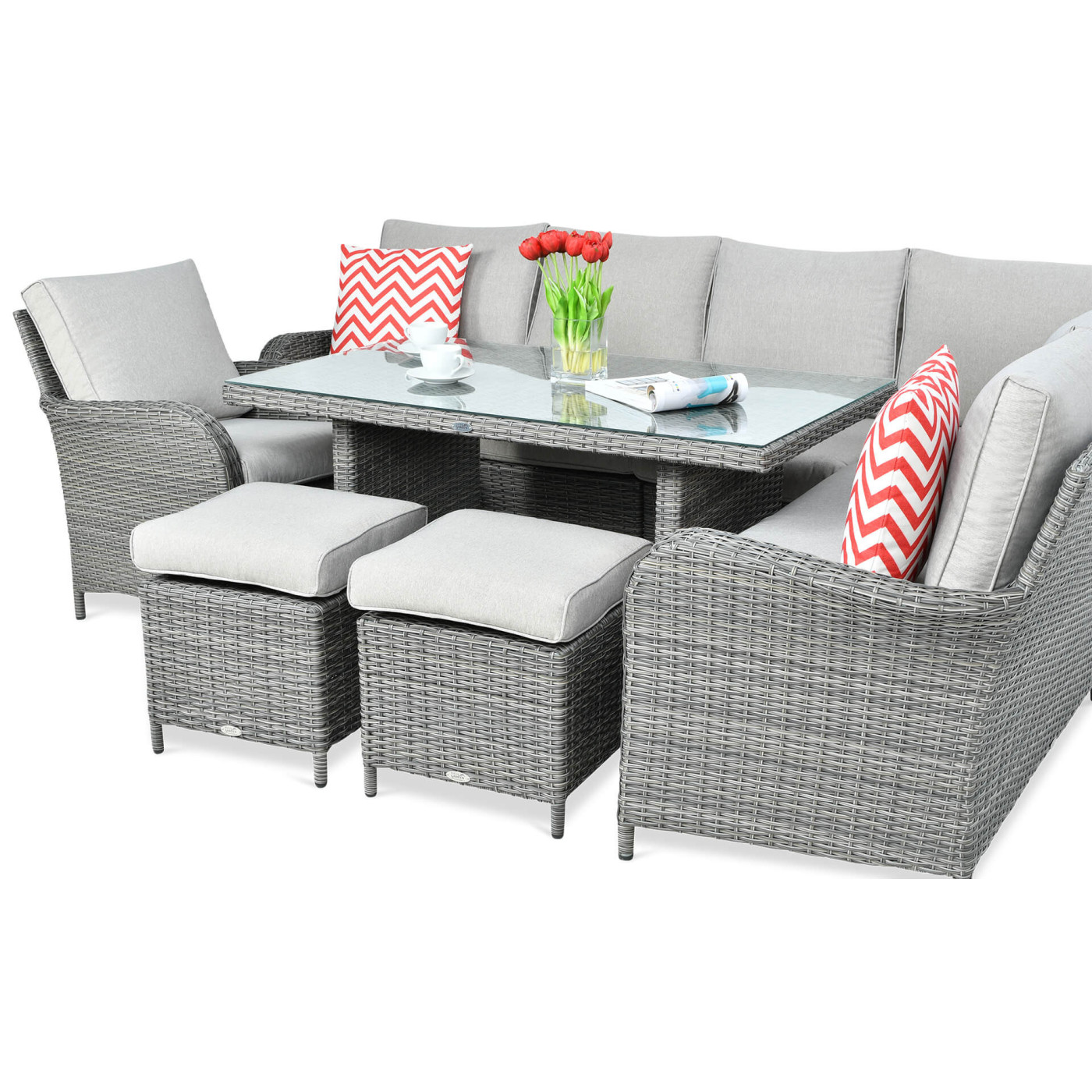 Narożnik technorattan Ventura Grand Dark Grey