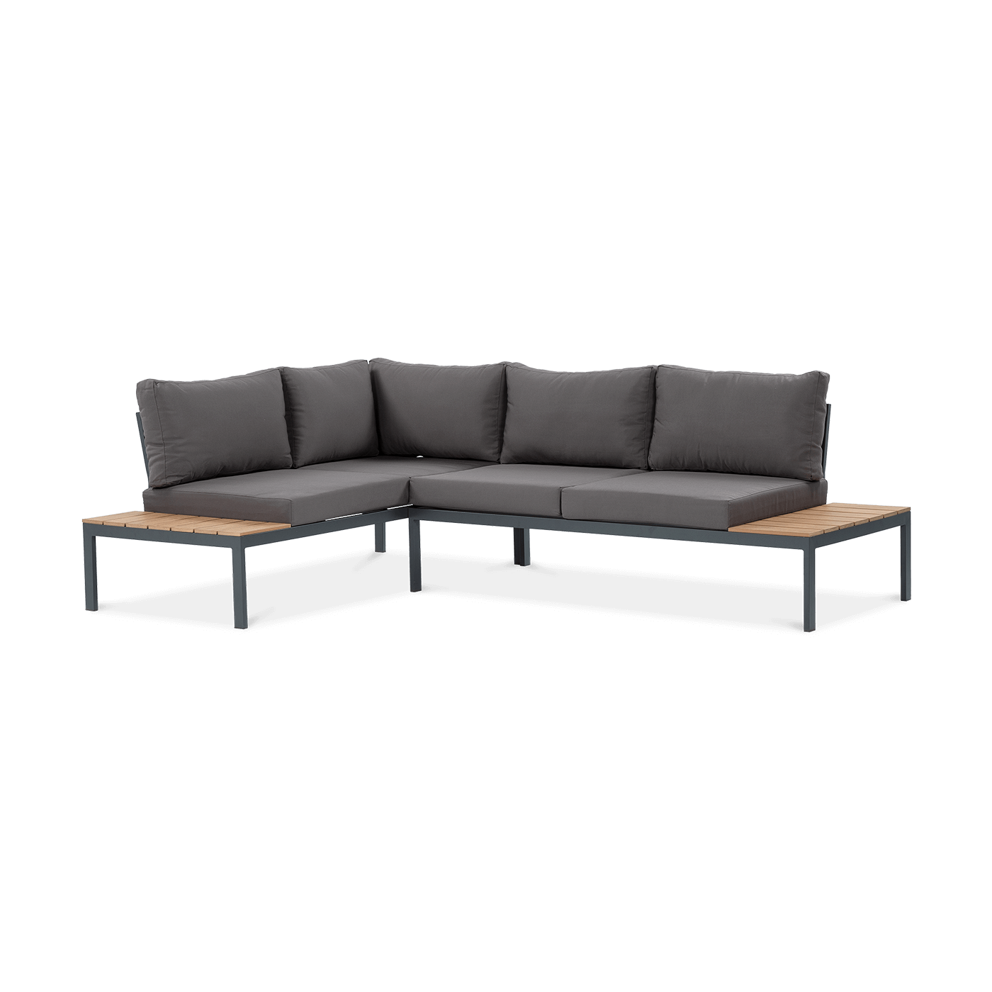 Przód ciemno-szarego narożnika