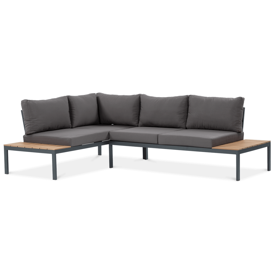 Przód ciemno-szarego narożnika