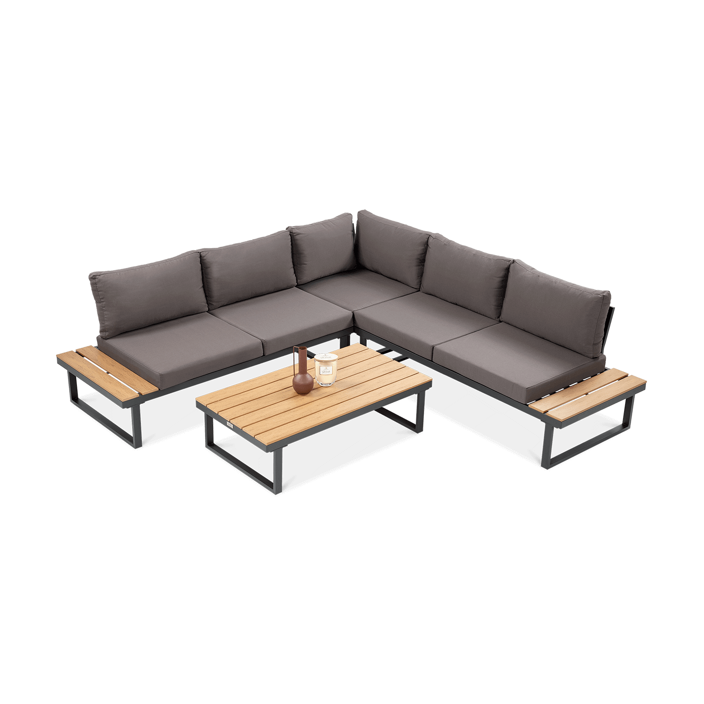 Zestaw mebli do ogrodu EMERSON Dark Grey