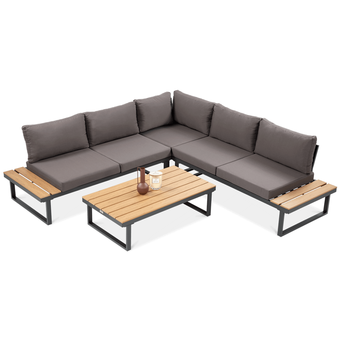 Zestaw mebli do ogrodu EMERSON Dark Grey