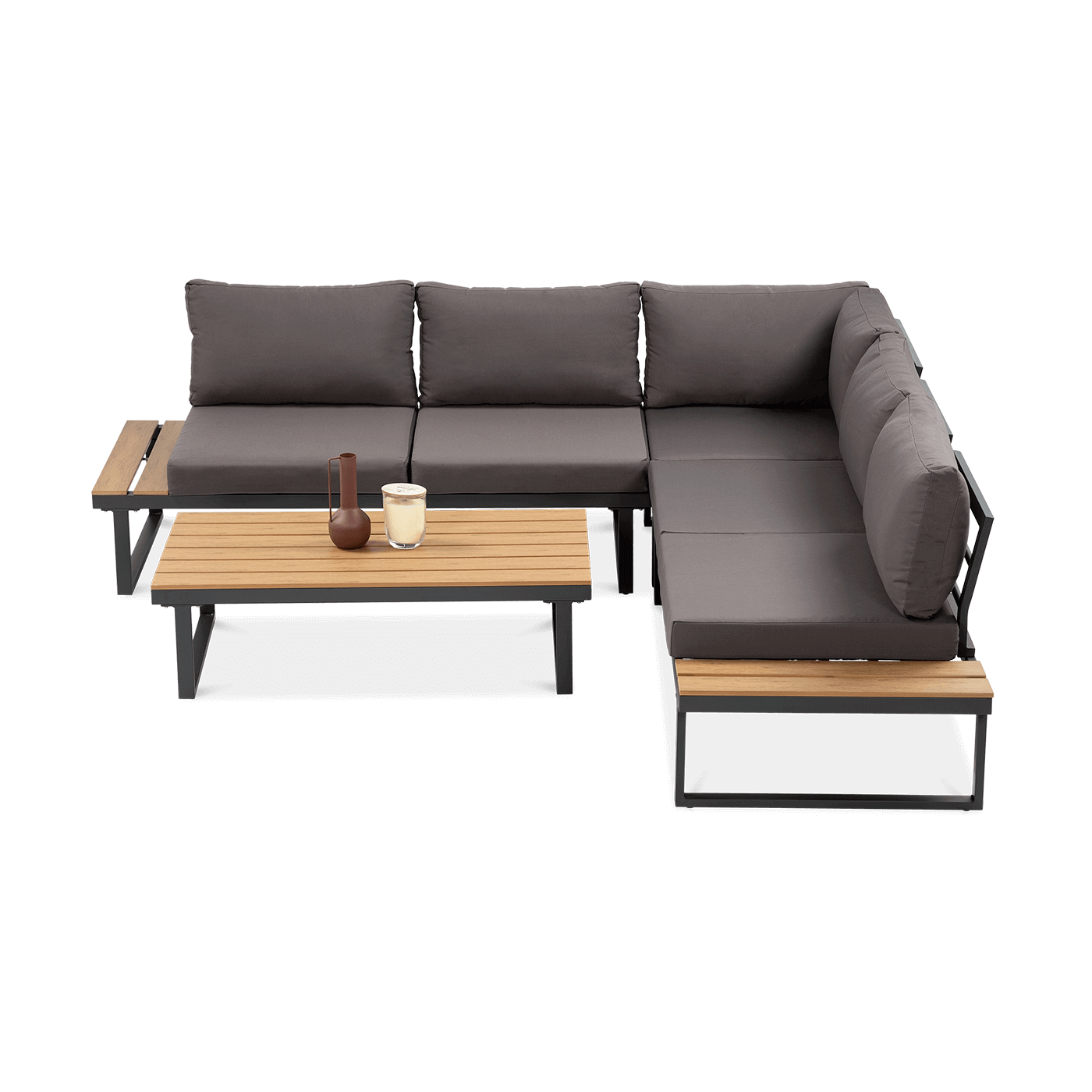 EMERSON CORNER SOFA DARK GREY