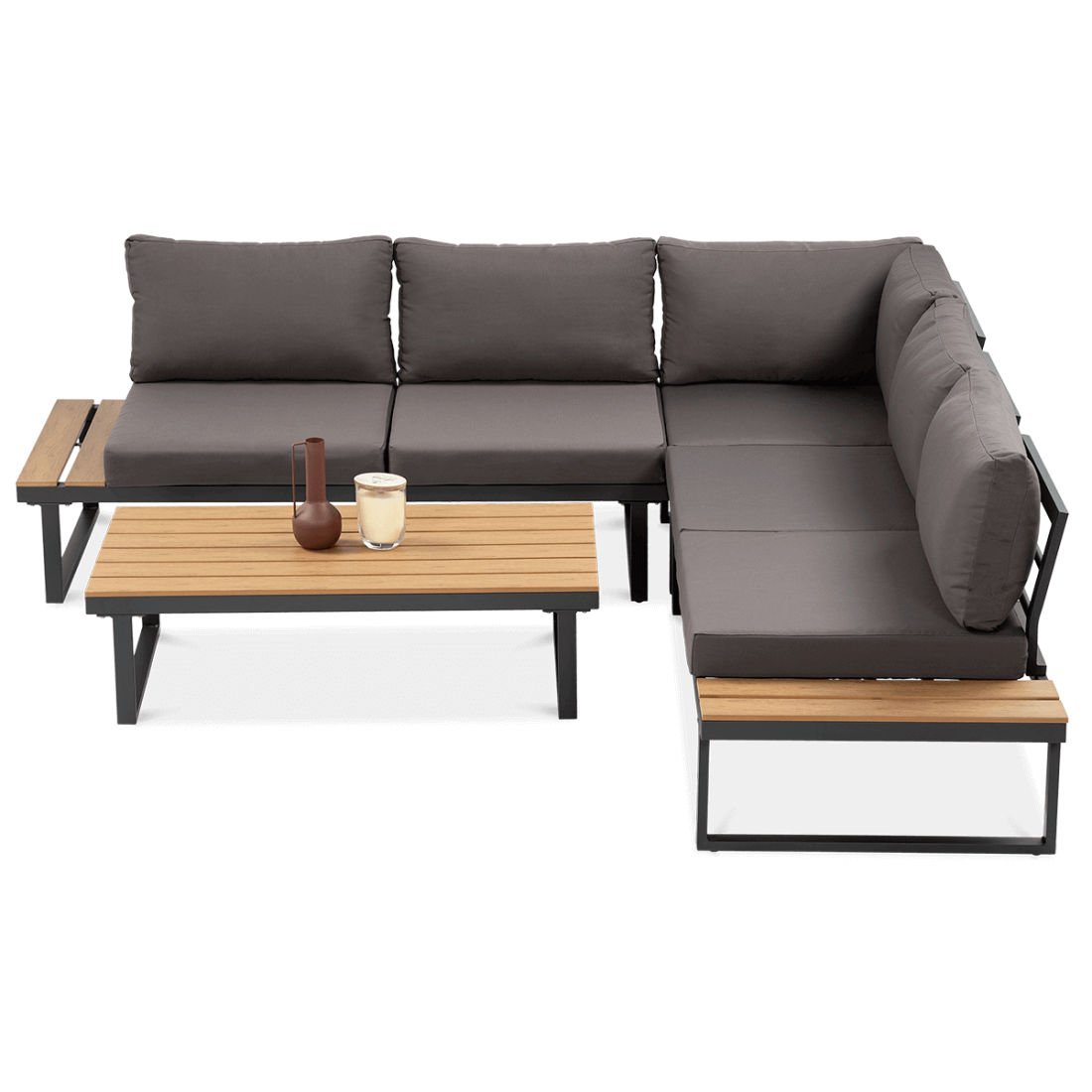 EMERSON CORNER SOFA DARK GREY