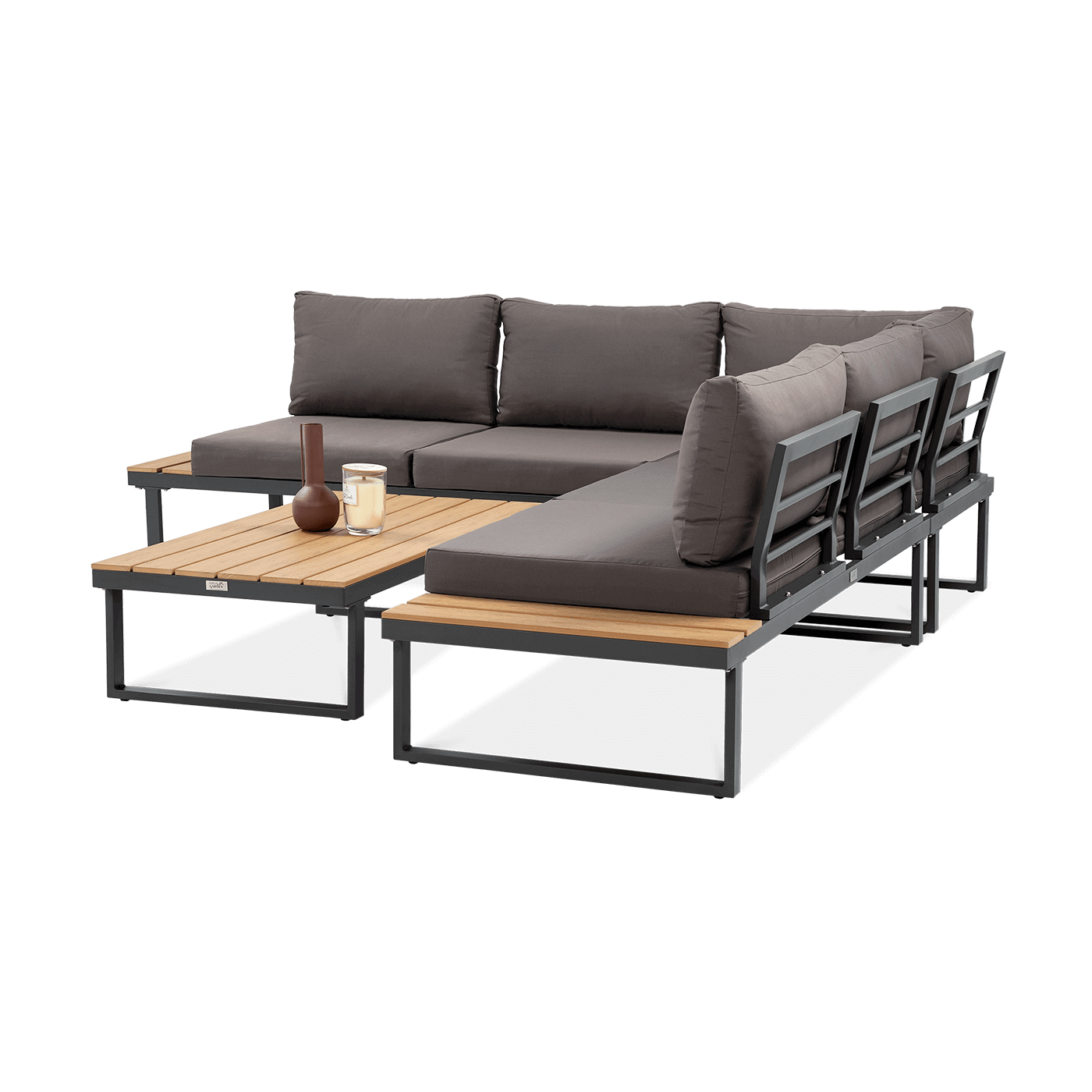 Zestaw składający się z narożnika i stolika kawowego