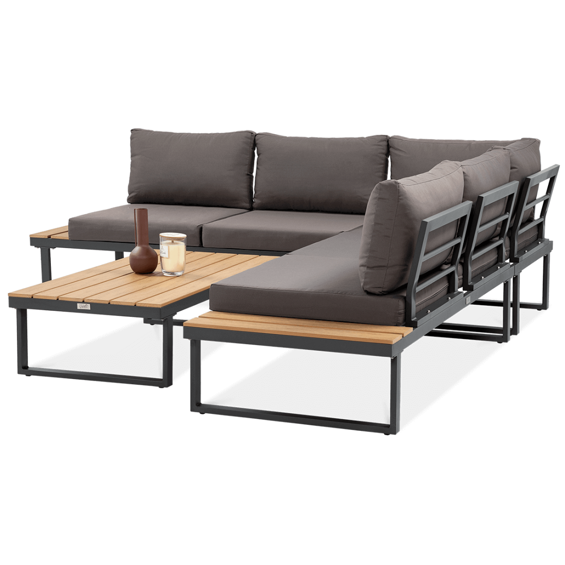 Zestaw składający się z narożnika i stolika kawowego