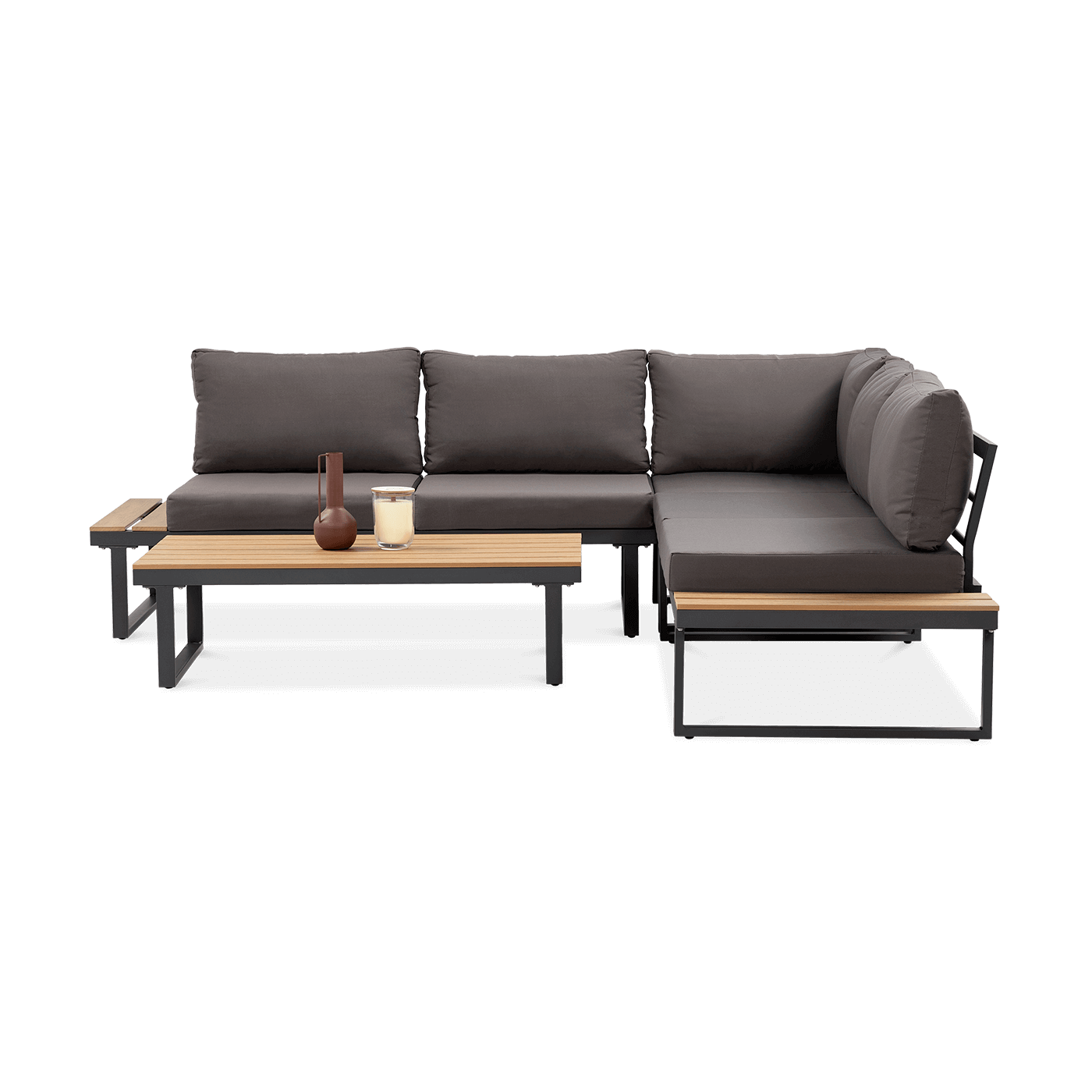 Komplet wypoczynkowy w kolorze ciemno-szarym