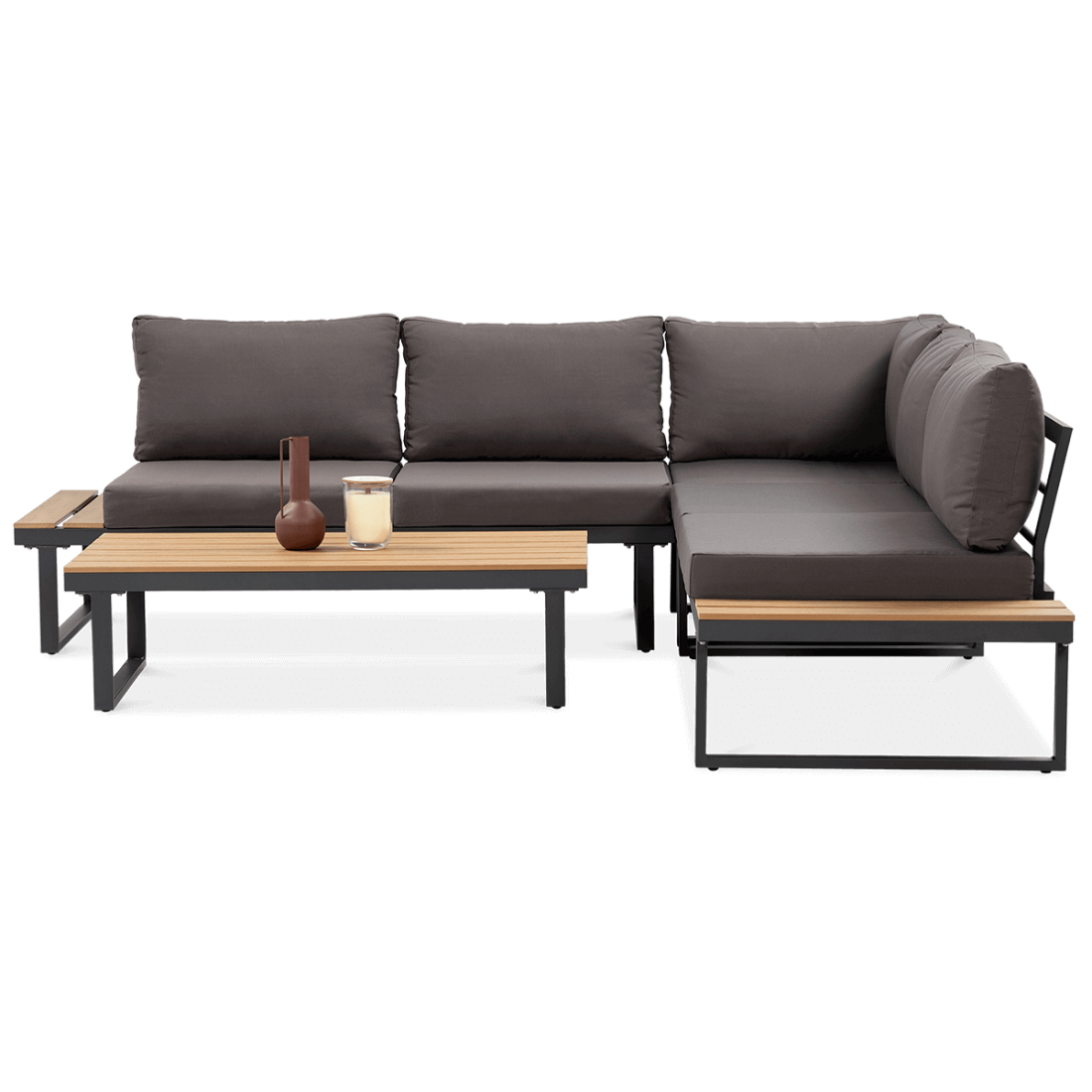 Komplet wypoczynkowy w kolorze ciemno-szarym