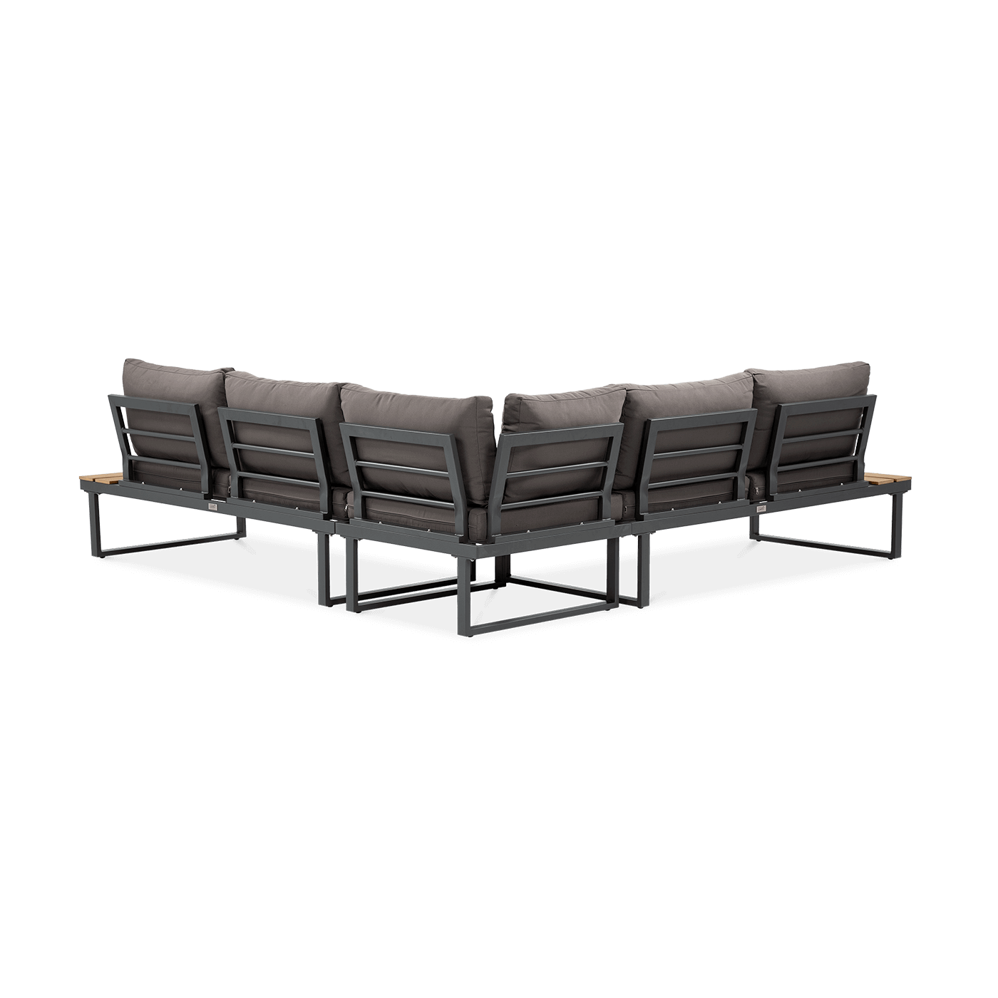 Przód ciemno-szarego narożnika