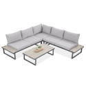 Zestaw mebli do ogrodu EMERSON Light Grey