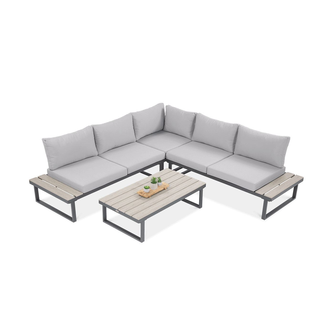 Zestaw mebli do ogrodu EMERSON Light Grey