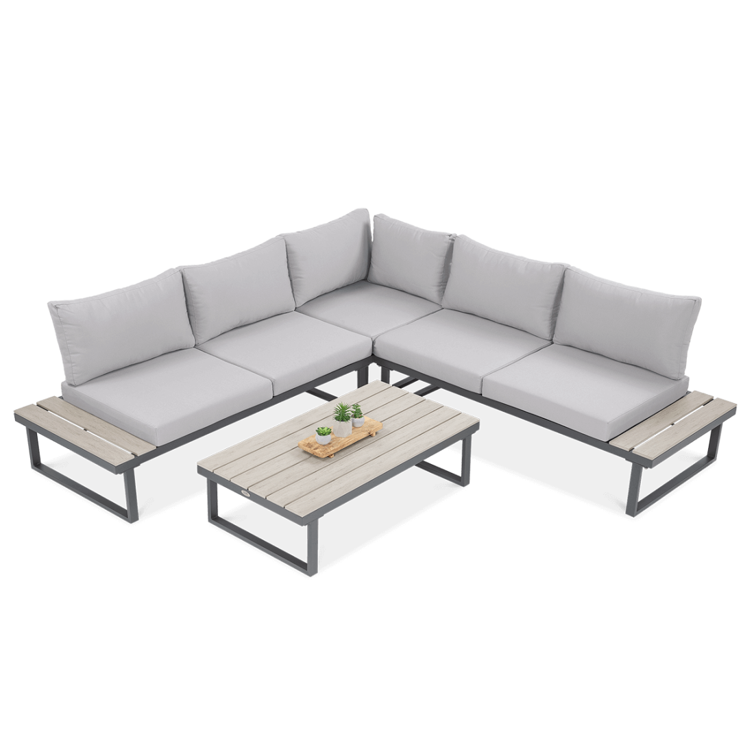 Zestaw mebli do ogrodu EMERSON Light Grey